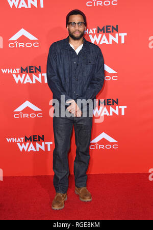 Westwood, CA, USA. 28 Jan, 2019. 28. Januar 2019 - Westwood, Kalifornien - Michael Ealy. "Was Männer wollen" Los Angeles Premiere statt im Regency Dorf Theater Photo Credit: Birdie Thompson/AdMedia Credit: ZUMA Press, Inc./Alamy leben Nachrichten Stockfoto