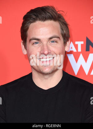 Westwood, CA, USA. 28 Jan, 2019. 28. Januar 2019 - Westwood, Kalifornien - Kevin Zegers. "Was Männer wollen" Los Angeles Premiere statt im Regency Dorf Theater Photo Credit: Birdie Thompson/AdMedia Credit: ZUMA Press, Inc./Alamy leben Nachrichten Stockfoto