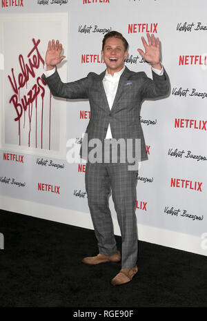 Hollywood, Ca. 28 Jan, 2019. Billy Magnussen, im Velvet Kreissäge Premiere Screening Im Egyptian Theatre in Los Angeles, Kalifornien am 28. Januar 2019. Credit: Faye Sadou/Medien Punch/Alamy leben Nachrichten Stockfoto