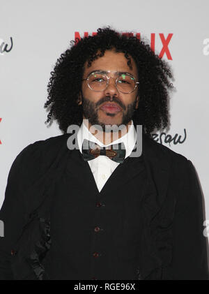 Hollywood, Ca. 28 Jan, 2019. Daveed Diggs, im Velvet Kreissäge Premiere Screening Im Egyptian Theatre in Los Angeles, Kalifornien am 28. Januar 2019. Credit: Faye Sadou/Medien Punch/Alamy leben Nachrichten Stockfoto