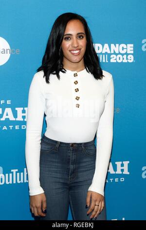 Simone Johnson bei Ankünften für Kämpfe mit meiner Familie Premiere auf dem Sundance Film Festival 2019, Ray Theater, Park City, UT 28. Januar 2019. Foto: JA/Everett Collection Stockfoto