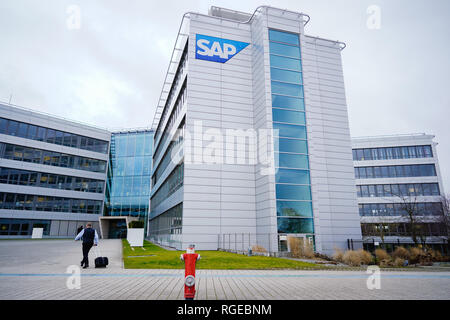 Walldorf, Deutschland. 28 Jan, 2019. SAP in Walldorf. Foto: Uwe Anspach/dpa/Alamy leben Nachrichten Stockfoto