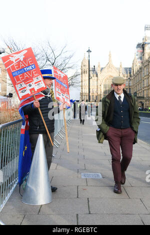 London, Großbritannien. 29. Januar 2019. Der Pressechef der UKIP, United Kingdom Independence Party, Gawain Towler in Westminster London Credit gesehen: Amer ghazzal/Alamy leben Nachrichten Stockfoto