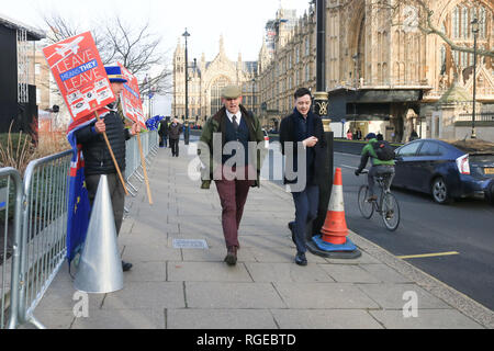 London, Großbritannien. 29. Januar 2019. Der Pressechef der UKIP, United Kingdom Independence Party, Gawain Towler in Westminster London Credit gesehen: Amer ghazzal/Alamy leben Nachrichten Stockfoto