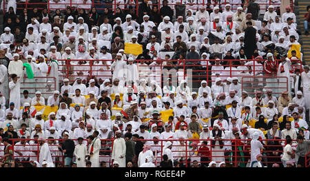 Abu Dhabi, VAE. Januar 29, 2019: Während Qatar v VAE an der Abu Dhabi in Abu Dhabi, Vereinigte Arabische Emirate, AFC Asian Cup, asiatische Fußball-Meisterschaft. Ulrik Pedersen/CSM. Credit: Cal Sport Media/Alamy leben Nachrichten Stockfoto