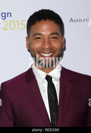 *** Foto ** JUSIE SMOLLETT hospitalisiert, nachdem mögliche Verbrechen aus Hass Los Angeles, CA - August 08 Jussie Smollett Teilnahme an HollyRod Foundation 17. jährlichen DesignCare Gala Im viele Studios am August 08, 2015. Photo Credit: Faye Sadou/MediaPunch Stockfoto