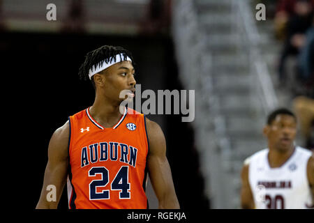 Columbia, SC, USA. 22 Jan, 2019. Auburn Tiger vorwärts Anfernee McLemore (24) während der NCAA Basketball matchup im Colonial Life Arena in Columbia, SC. (Scott Kinser/Cal Sport Media) Credit: Csm/Alamy leben Nachrichten Stockfoto