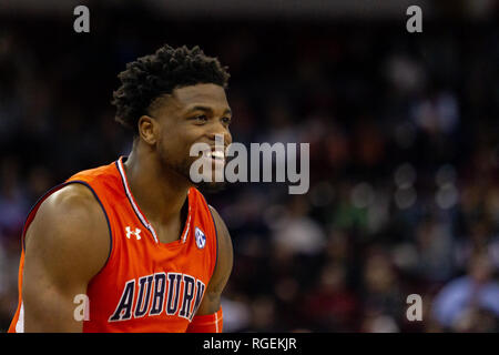 Columbia, SC, USA. 22 Jan, 2019. Auburn Tiger guard Malik Dunbar (4) in der NCAA Basketball matchup im Colonial Life Arena in Columbia, SC. (Scott Kinser/Cal Sport Media) Credit: Csm/Alamy leben Nachrichten Stockfoto