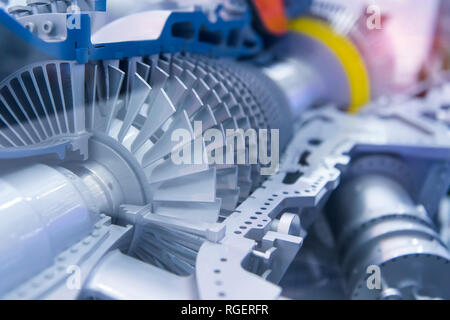 Turbine metall Mechanismus details Stockfoto