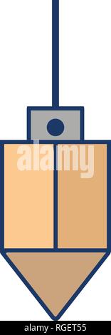 Plumb Bob Vektor Icon Zeichen Symbol Vektor Illustration für den privaten und gewerblichen Gebrauch... Reinigen Sie trendige Symbol... Stock Vektor