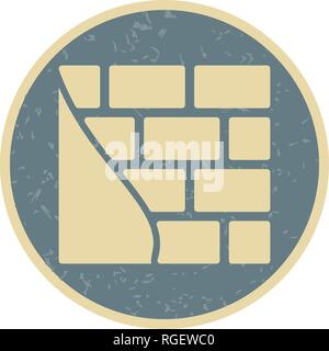 Brick Wall Vektor Icon Zeichen Symbol Vektor Illustration für den privaten und gewerblichen Gebrauch... Reinigen Sie trendige Symbol... Stock Vektor
