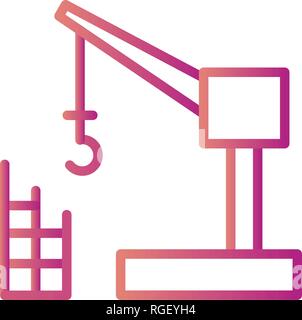 Baukran Zeichen Symbol Vektor Illustration für den privaten und gewerblichen Gebrauch... Reinigen Sie trendige Symbol... Stock Vektor