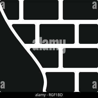 Brick Wall Vektor Icon Zeichen Symbol Vektor Illustration für den privaten und gewerblichen Gebrauch... Reinigen Sie trendige Symbol... Stock Vektor