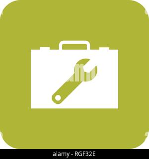 Tool Box Vektor Icon Zeichen Symbol Vektor Illustration für den privaten und gewerblichen Gebrauch... Reinigen Sie trendige Symbol... Stock Vektor