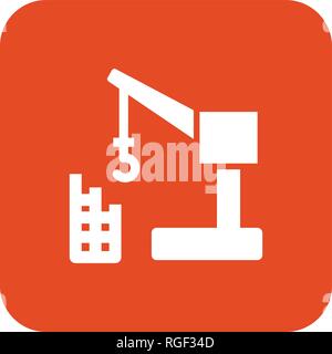 Baukran Zeichen Symbol Vektor Illustration für den privaten und gewerblichen Gebrauch... Reinigen Sie trendige Symbol... Stock Vektor