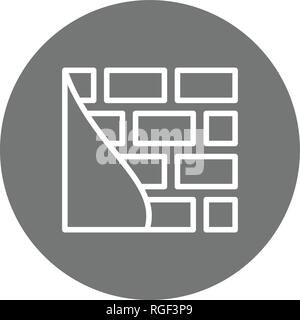 Brick Wall Vektor Icon Zeichen Symbol Vektor Illustration für den privaten und gewerblichen Gebrauch... Reinigen Sie trendige Symbol... Stock Vektor