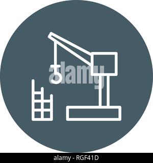 Baukran Zeichen Symbol Vektor Illustration für den privaten und gewerblichen Gebrauch... Reinigen Sie trendige Symbol... Stock Vektor