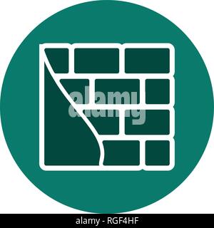 Brick Wall Vektor Icon Zeichen Symbol Vektor Illustration für den privaten und gewerblichen Gebrauch... Reinigen Sie trendige Symbol... Stock Vektor