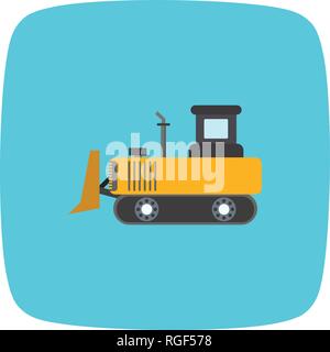Bulldozer Vektor Icon Zeichen Symbol Vektor Illustration für den privaten und gewerblichen Gebrauch... Reinigen Sie trendige Symbol... Stock Vektor
