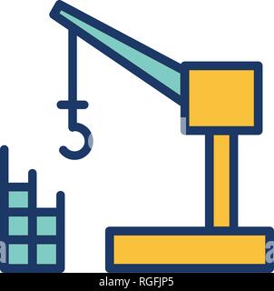 Baukran Zeichen Symbol Vektor Illustration für den privaten und gewerblichen Gebrauch... Reinigen Sie trendige Symbol... Stock Vektor