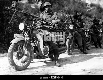 Motorradfahrer Soldaten, 1939-45 Stockfoto