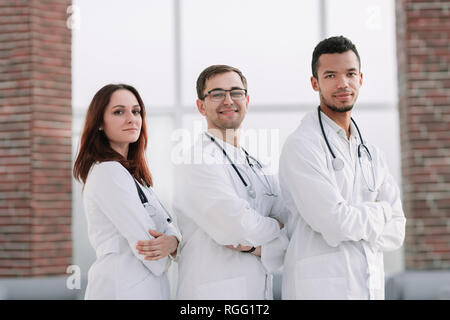Gruppe von Medical Center Ärzte zusammen. Stockfoto