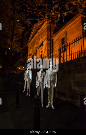 Justiz und Polizei Museum mit Karton Ausschnitte von bekannten Verbrecher, Sydney, NSW, Australien Stockfoto