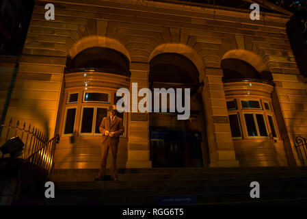 Justiz und Polizei Museum mit Karton Ausschnitte von bekannten Verbrecher, Sydney, NSW, Australien Stockfoto