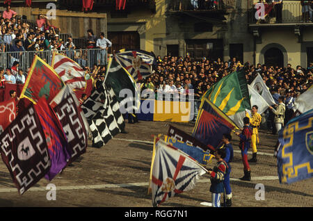 Piazza Grande (Piazza vasari), Giostra del Saracino, Arezzo, Toskana (Toscana), Italien Stockfoto