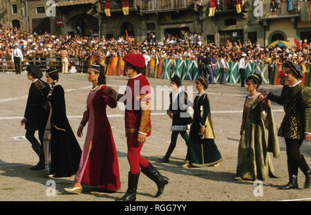 Piazza Grande (Piazza vasari), Giostra del Saracino, Arezzo, Toskana (Toscana), Italien Stockfoto