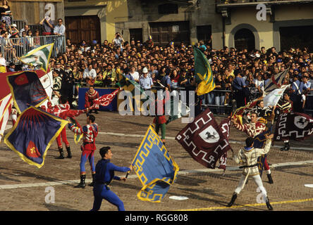 Piazza Grande (Piazza vasari), Giostra del Saracino, Arezzo, Toskana (Toscana), Italien Stockfoto