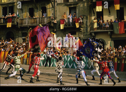 Piazza Grande (Piazza vasari), Giostra del Saracino, Arezzo, Toskana (Toscana), Italien Stockfoto