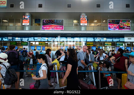 Vom internationalen Flughafen Da Nang Da Nang, Vietnam, Asien Stockfoto