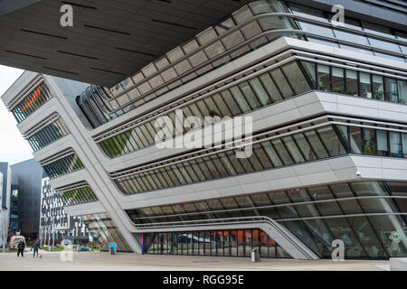 Campus WU Wien, Wirtschaftsuniversität Wien, LC, Bibliothek und Learning Center, Österreich Stockfoto