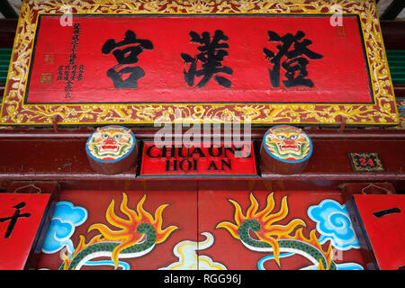 Quan Cong Tempel aka Chua Ong Pagode in Hoi An, Vietnam Stockfoto