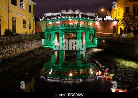 Japanese Covered Bridge aka Cau Chua Pagode in Hoi An, Vietnam Stockfoto