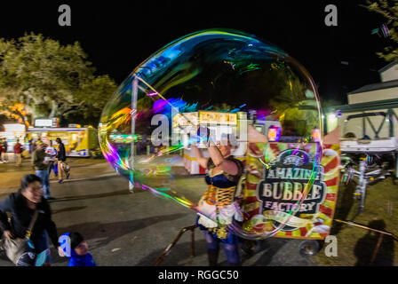 Nacht am Manatee County Fair am Manatee County Fairgrounds in Palmetto Florida Stockfoto