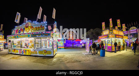 Nacht am Manatee County Fair am Manatee County Fairgrounds in Palmetto Florida Stockfoto