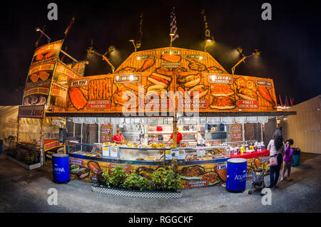 Nacht am Manatee County Fair am Manatee County Fairgrounds in Palmetto Florida Stockfoto