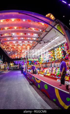 Nacht am Manatee County Fair am Manatee County Fairgrounds in Palmetto Florida Stockfoto