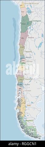 Karte von Chile Stock Vektor