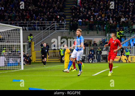 Mailand - 17.November 2018: Ciro unbeweglich 17. Italien - Portugal. UEFA Nationen Liga. Giuseppe Meazza Stadion. Stockfoto