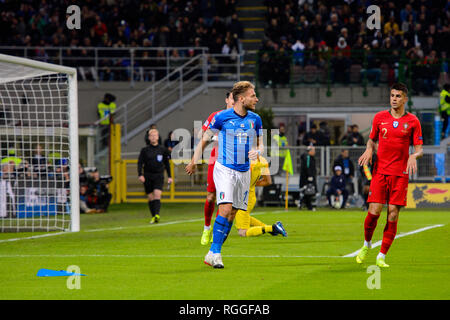 Mailand - 17.November 2018: Ciro unbeweglich 17. Italien - Portugal. UEFA Nationen Liga. Giuseppe Meazza Stadion. Stockfoto