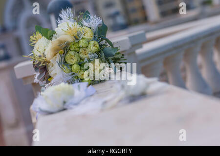 Hochzeit einrichten Stockfoto