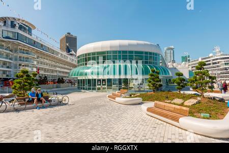 Canada Place, Coal Harbour, Vancouver, British Columbia, Kanada Stockfoto