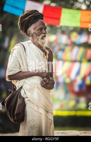 Sadhu, Heiliger Mann, Mayadevi Tempel, dem Geburtsort des Buddha, Lumbini, Rupandehi, Nepal Stockfoto