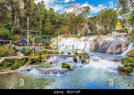 PWE Gauk Wasserfall Pyin Oo Lwin Mandalay Staat Myanmar (Burma) Stockfoto