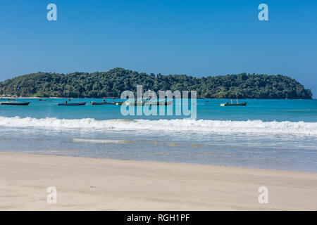 Ngapali Beach in der Nähe von Thandwe im Rakhine-Staat in Myanmar (Burma) Stockfoto