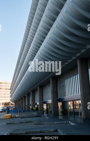 Um die UK-Preston Bus Station Stockfoto