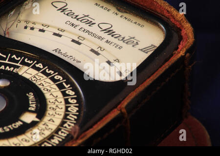 Die Altstadt Fotograf in Ledertasche Stockfoto